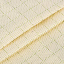 Канва K04R " Gamma" Aida №14 цв. 92% хлопок, 8% терилен 30 х 40 см ± 2 см кремовый в клетку